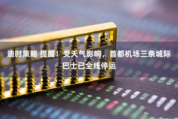 迪时策略 提醒！受天气影响，首都机场三条城际巴士已全线停运