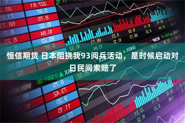 恒信期货 日本阻挠我93阅兵活动，是时候启动对日民间索赔了