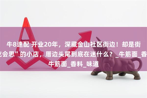 牛8速配 开业20年，深藏金山社区街边！却是街坊“不吃会思”的小店，厝边头尾到底在迷什么？_牛筋面_香料_味道